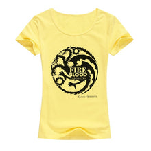 Load image into Gallery viewer, fire and blood women tshirt
