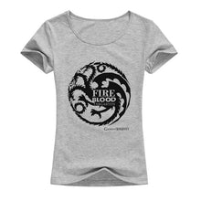 Load image into Gallery viewer, fire and blood women tshirt