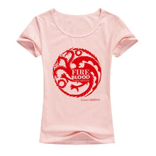 Load image into Gallery viewer, fire and blood women tshirt