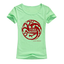 Load image into Gallery viewer, fire and blood women tshirt
