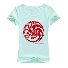 Load image into Gallery viewer, fire and blood women tshirt