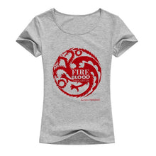 Load image into Gallery viewer, fire and blood women tshirt